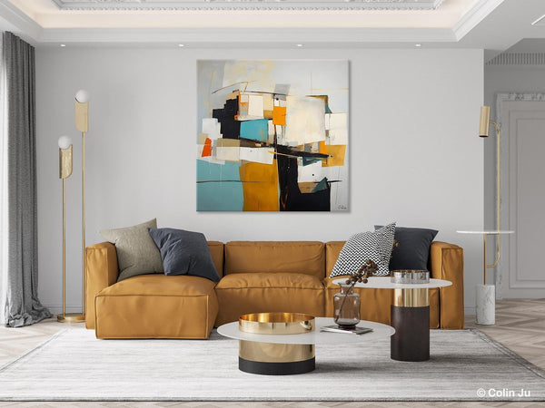 Geometric Original Canvas Wall Art, Contemporary Acrylic Artwork, Hand Painted Canvas Art, Modern Abstract Artwork, Large Abstract Paintings-HomePaintingDecor