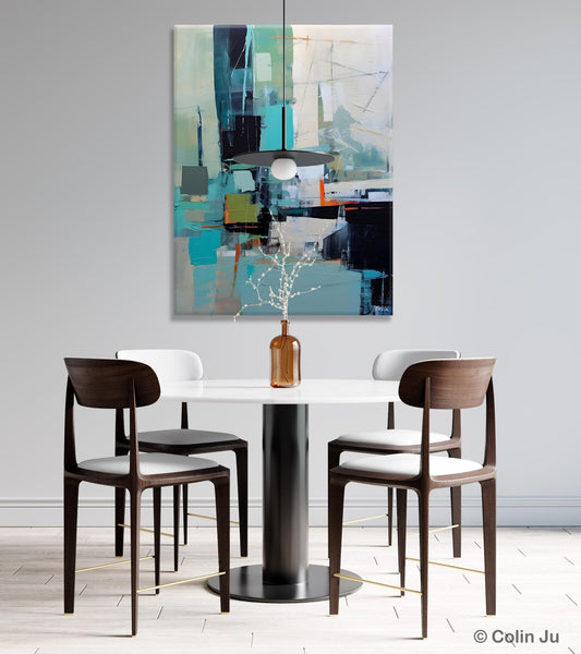 Original Abstract Art, Large Wall Art Painting for Dining Room, Large Modern Canvas Wall Paintings, Hand Painted Acrylic Painting on Canvas-HomePaintingDecor