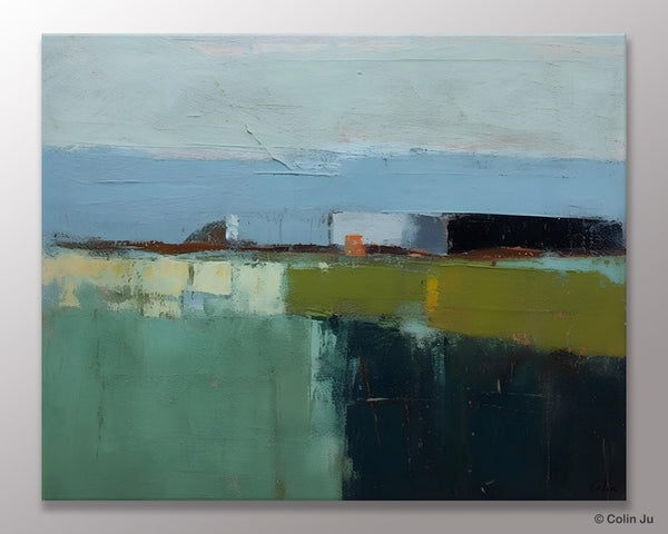 Landscape Acrylic Paintings, Landscape Abstract Painting, Modern Wall Art for Living Room, Original Abstract Art, Acrylic Painting on Canvas-HomePaintingDecor