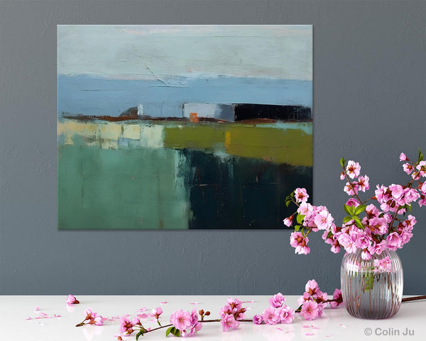 Landscape Acrylic Paintings, Landscape Abstract Painting, Modern Wall Art for Living Room, Original Abstract Art, Acrylic Painting on Canvas-HomePaintingDecor