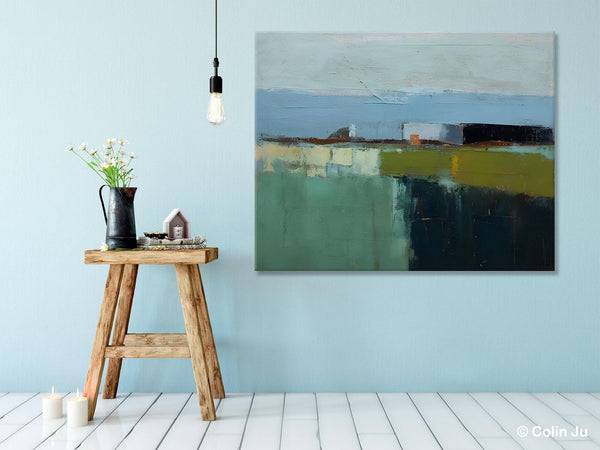 Landscape Acrylic Paintings, Landscape Abstract Painting, Modern Wall Art for Living Room, Original Abstract Art, Acrylic Painting on Canvas-HomePaintingDecor