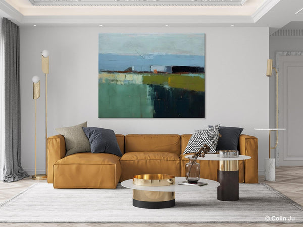 Landscape Acrylic Paintings, Landscape Abstract Painting, Modern Wall Art for Living Room, Original Abstract Art, Acrylic Painting on Canvas-HomePaintingDecor