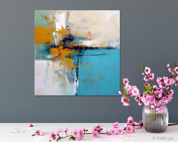 Large Abstract Art for Bedroom, Modern Canvas Paintings, Original Abstract Wall Art, Geometric Modern Acrylic Art, Contemporary Canvas Art-HomePaintingDecor
