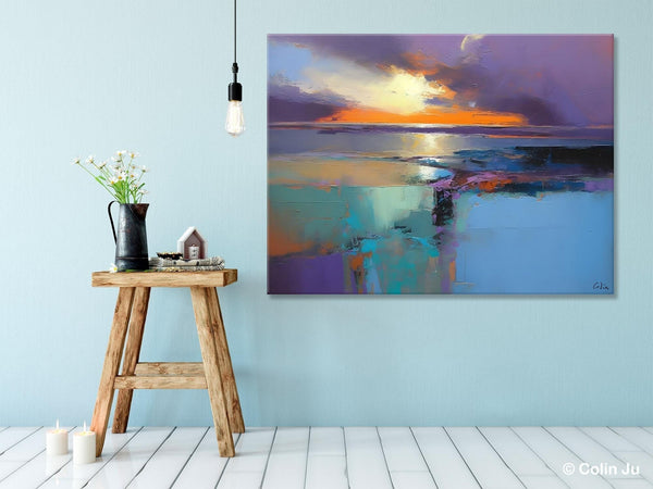 Landscape Canvas Paintings for Living Room, Original Landscape Paintings, Extra Large Modern Wall Art Paintings, Acrylic Painting on Canvas-HomePaintingDecor
