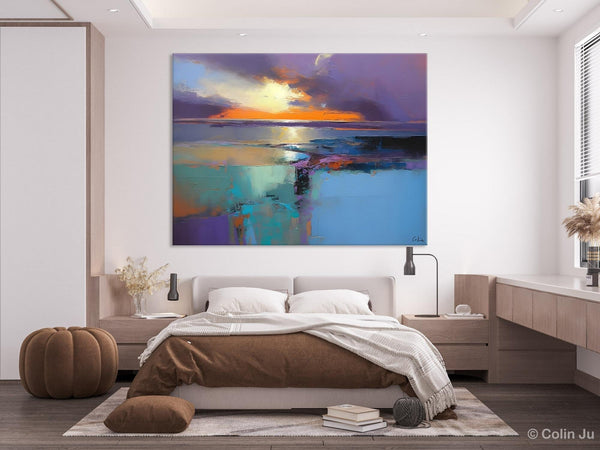Landscape Canvas Paintings for Living Room, Original Landscape Paintings, Extra Large Modern Wall Art Paintings, Acrylic Painting on Canvas-HomePaintingDecor
