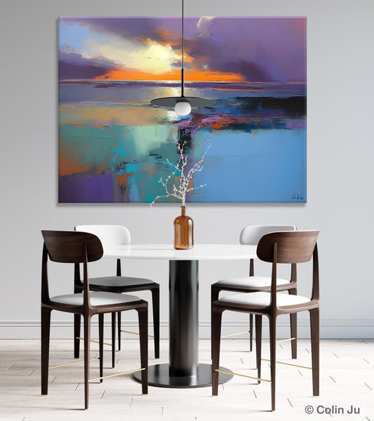 Landscape Canvas Paintings for Living Room, Original Landscape Paintings, Extra Large Modern Wall Art Paintings, Acrylic Painting on Canvas-HomePaintingDecor