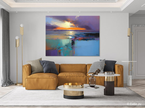 Landscape Canvas Paintings for Living Room, Original Landscape Paintings, Extra Large Modern Wall Art Paintings, Acrylic Painting on Canvas