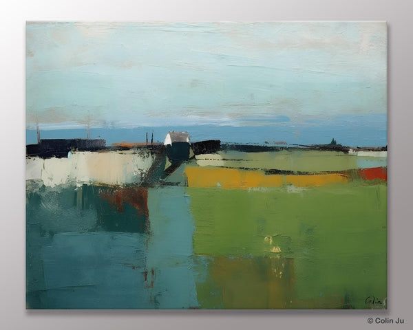 Abstract Landscape Painting for Living Room, Heavy Texture Painting, Hand Painted Canvas Art, Original Abstract Art, Acrylic Art on Canvas-HomePaintingDecor