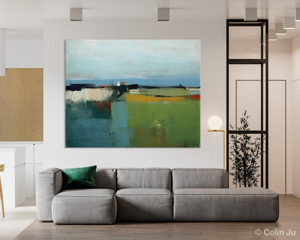 Abstract Landscape Painting for Living Room, Heavy Texture Painting, Hand Painted Canvas Art, Original Abstract Art, Acrylic Art on Canvas-HomePaintingDecor