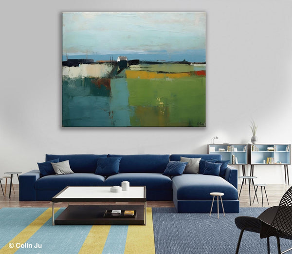 Abstract Landscape Painting for Living Room, Heavy Texture Painting, Hand Painted Canvas Art, Original Abstract Art, Acrylic Art on Canvas-HomePaintingDecor