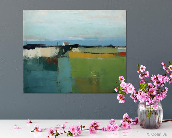 Abstract Landscape Painting for Living Room, Heavy Texture Painting, Hand Painted Canvas Art, Original Abstract Art, Acrylic Art on Canvas-HomePaintingDecor