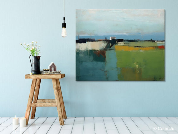 Abstract Landscape Painting for Living Room, Heavy Texture Painting, Hand Painted Canvas Art, Original Abstract Art, Acrylic Art on Canvas-HomePaintingDecor