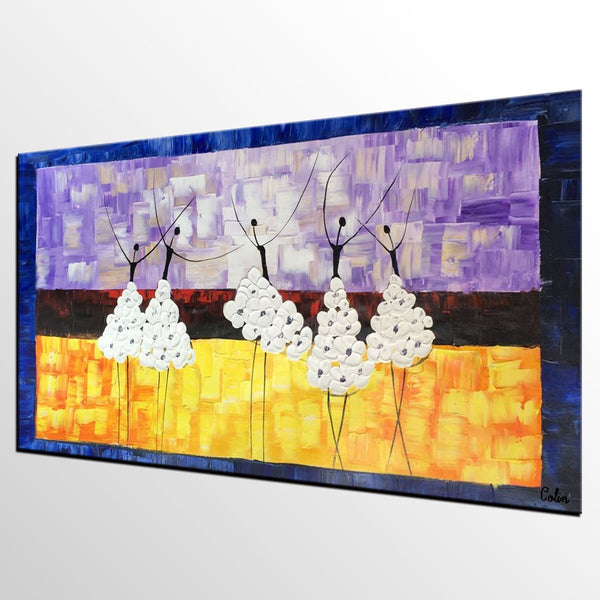 Simple Modern Art, Canvas Painting for Sale, Ballet Dancer Painting, Original Artwork, Paintings for Bedroom, Buy Art Online-HomePaintingDecor