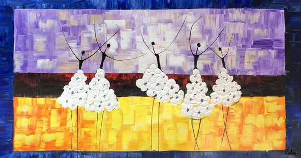 Simple Modern Art, Canvas Painting for Sale, Ballet Dancer Painting, Original Artwork, Paintings for Bedroom, Buy Art Online-HomePaintingDecor