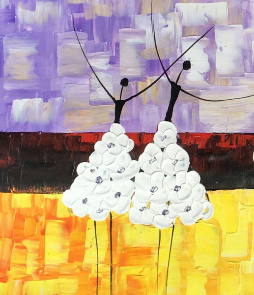 Simple Modern Art, Canvas Painting for Sale, Ballet Dancer Painting, Original Artwork, Paintings for Bedroom, Buy Art Online-HomePaintingDecor