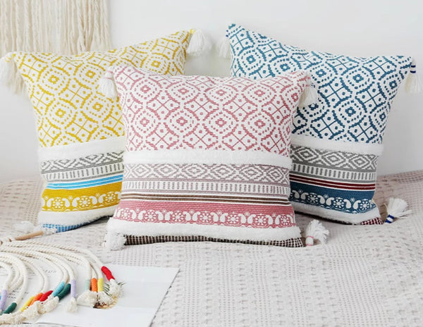 Modern Decorative Pillow for Interior Design, Contemporary Decorative Pillow Covers, Geometric Modern Sofa Pillows for Bedroom, Square Pillows for Couch-HomePaintingDecor