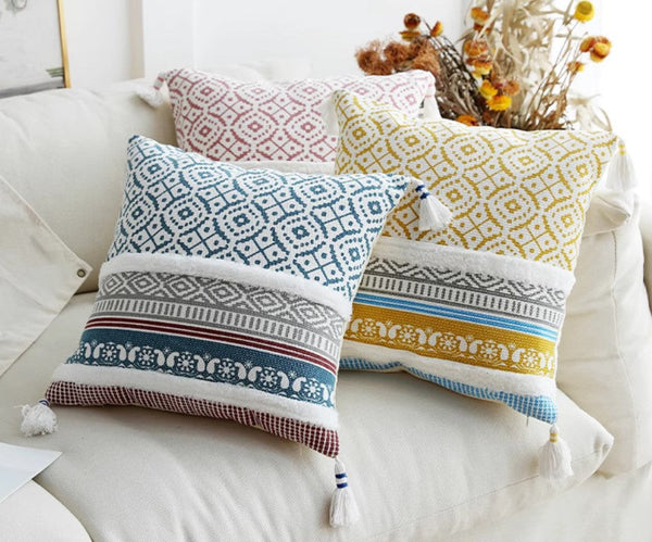 Modern Decorative Pillow for Interior Design, Contemporary Decorative Pillow Covers, Geometric Modern Sofa Pillows for Bedroom, Square Pillows for Couch-HomePaintingDecor