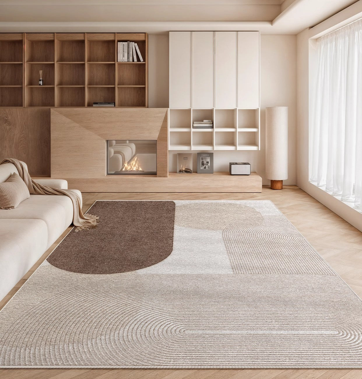 Living Room Contemporary Modern Rugs, Extra Large Abstract Geometric Modern Rugs, Bedroom Modern Rugs, Modern Rugs for Dining Room-HomePaintingDecor
