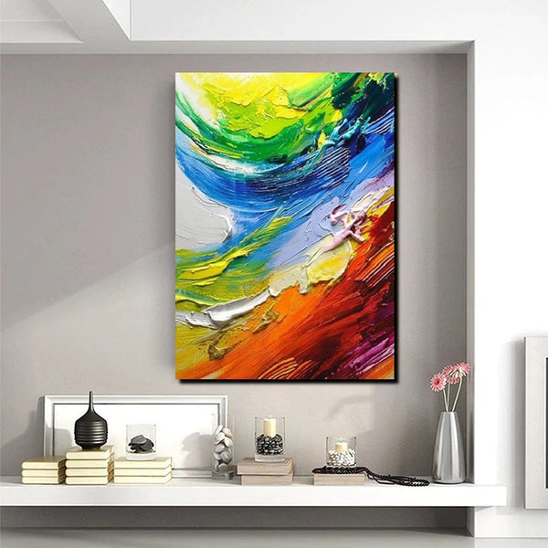 Contemporary Modern Art, Living Room Wall Art Ideas, Impasto Paintings, Buy Large Paintings Online, Palette Knife Paintings-HomePaintingDecor