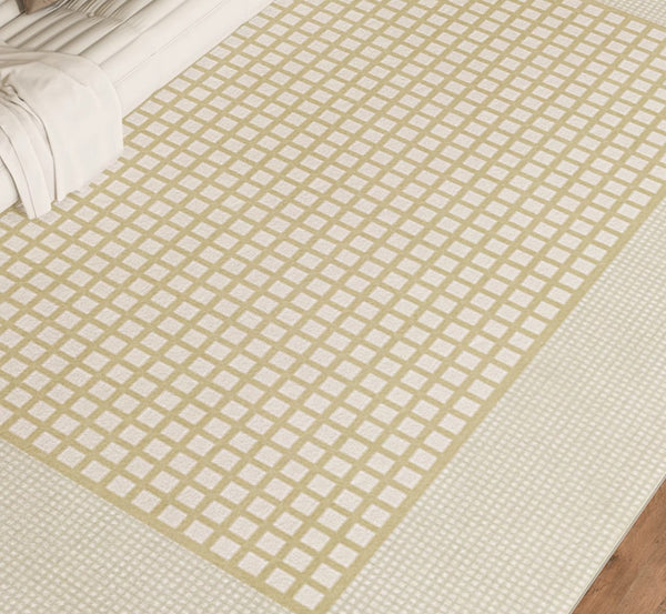 Chequer Modern Rugs for Living Room, Contemporary Soft Rugs Next to Bed, Dining Room Modern Floor Carpets, Modern Rug Ideas for Bedroom-HomePaintingDecor