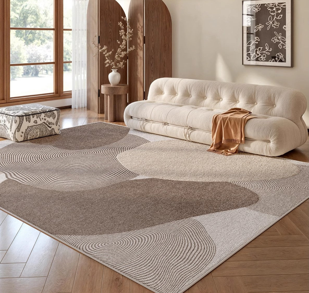 Living Room Modern Rugs, Modern Living Room Rug Placement Ideas, Extra Large Contemporary Area Rugs for Bedroom, Dining Room Floor Carpets-HomePaintingDecor