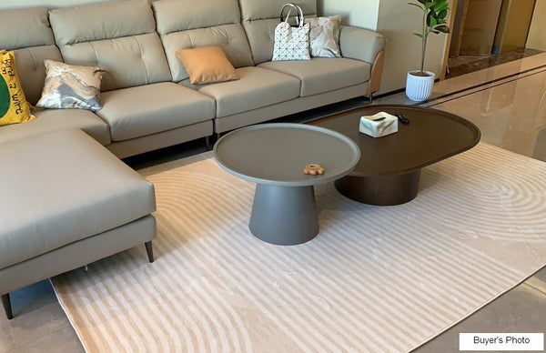 Cream Color Modern Living Room Rugs, Dining Room Modern Rugs, Thick Soft Modern Rugs for Living Room, Contemporary Rugs for Bedroom-HomePaintingDecor
