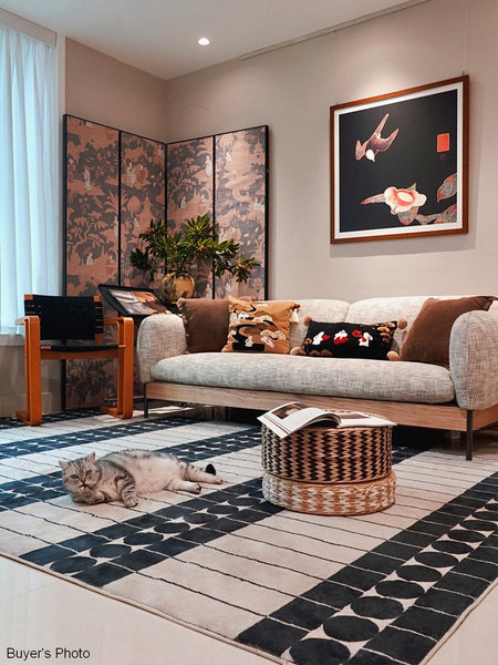 Modern Rugs for Dining Room, Mid Century Modern Rugs Next to Bed, Thick Contemporary Rugs for Bedroom, Modern Carpets for Living Room-HomePaintingDecor