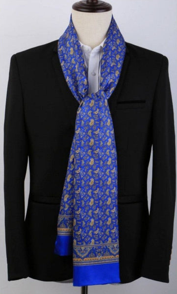 Luxury Silk Neck Scarf, Formal Wear Silk Scarf, British Style Long Scarf, Mens Thin Silk Scarf, Mens Spring Autumn Scarf, Business Silk Scarf Men, Silk Scarf For Suit-HomePaintingDecor