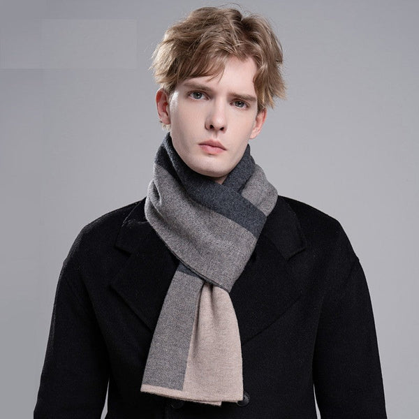 Men's Winter Scarf, Formal Men Scarf Styles, Thick Wool Scarf for Men, Modern Casual Scarf Men, Men's Wool Scarf Winter, Business Wool Scarf for Gentleman