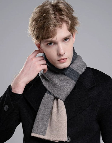 Men's Winter Scarf, Formal Men Scarf Styles, Thick Wool Scarf for Men, Modern Casual Scarf Men, Men's Wool Scarf Winter, Business Wool Scarf for Gentleman