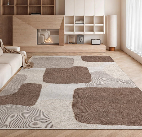 Unique Large Contemporary Floor Carpets for Living Room, Dining Room Modern Rugs, Extra Large Geometric Modern Rugs in Bedroom, Modern Rugs for Sale-HomePaintingDecor