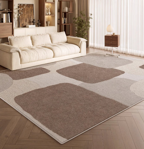 Unique Large Contemporary Floor Carpets for Living Room, Dining Room Modern Rugs, Extra Large Geometric Modern Rugs in Bedroom, Modern Rugs for Sale-HomePaintingDecor