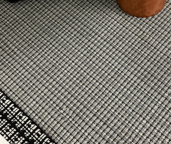 Large Area Rugs for Office, Contemporary Area Rugs under Sofa, Black Modern Area Rug for Living Room, Bedroom Modern Floor Rugs-HomePaintingDecor