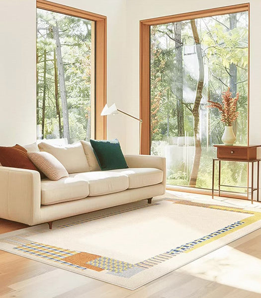 Abstract Contemporary Rugs for Bedroom, Large Modern Rugs under Sofa, Modern Rug Ideas for Living Room, Modern Floor Carpets for Office-HomePaintingDecor