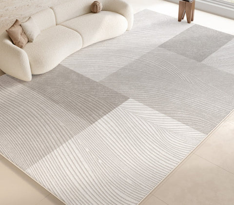Abstract Modern Rugs for Living Room, Modern Rugs under Dining Room Table, Contemporary Modern Rugs Next to Bed, Simple Grey Geometric Carpets for Sale-HomePaintingDecor
