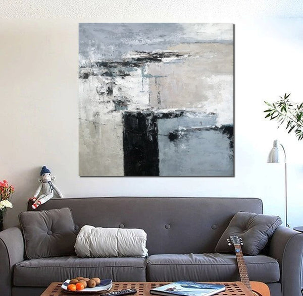 Simple Acrylic Paintings, Modern Wall Art Paintings for Living Room, Dining Room Acrylic Paintings, Heavy Texture Canvas Art, Buy Art Online-HomePaintingDecor