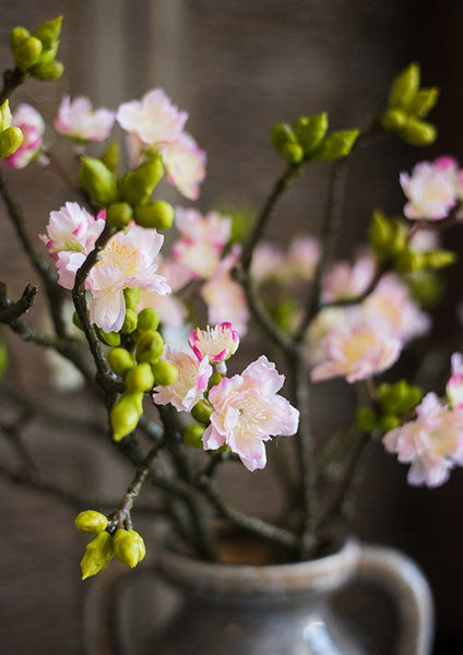 Cherry Blossom, Sakura Flowers, Creative Flower Arrangement Ideas for Home Decoration, Unique Artificial Flowers, Simple Artificial Floral for Bedroom-HomePaintingDecor