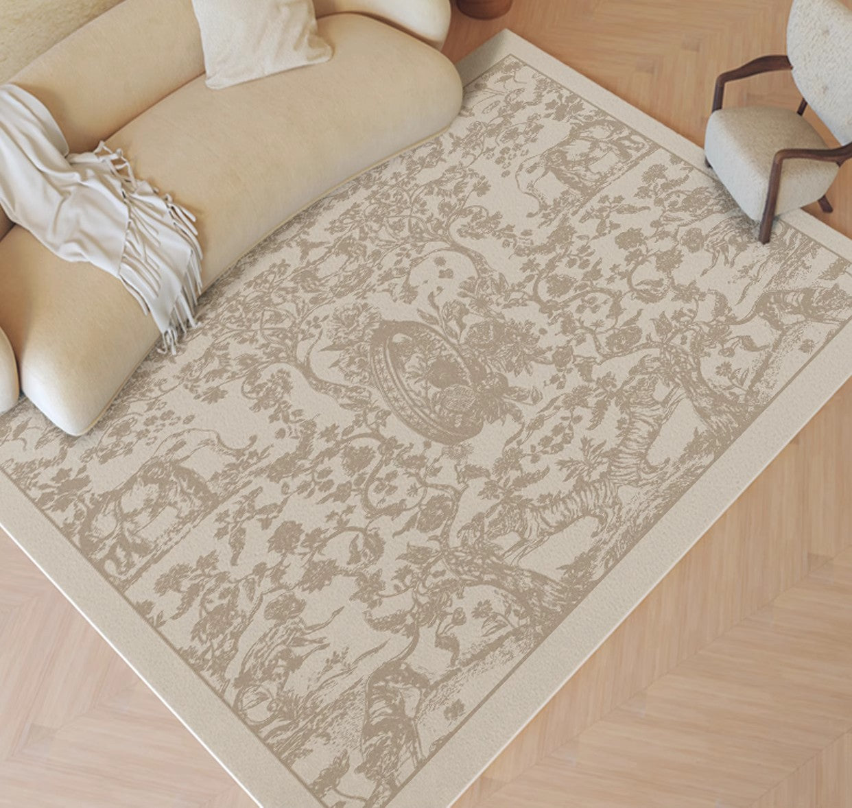 Contemporary Modern Rugs for Living Room, French Style Modern Rugs for Interior Design, Modern Rugs for Dining Room, Thick Soft Rugs under Coffee Table-HomePaintingDecor