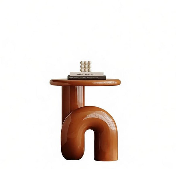 Unique Small End Table, Contemporary Round Side Table, Minimalist Modern Occasional Table, Portable Casual Side Table, Low Profile Sofa Table, Creative Coffee Table, Lightweight Indoor Outdoor Table, Contemporary Side Table-HomePaintingDecor