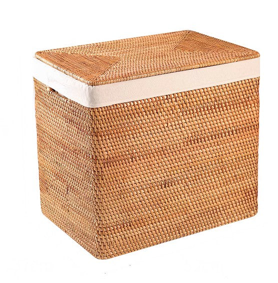 Large Rattan Storage Baskets, Storage Baskets for Bathroom, Rectangular Storage Baskets, Storage Basket with Lid, Storage Baskets for Clothes-HomePaintingDecor