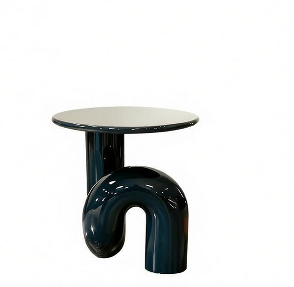 Contemporary Round Side Table, Low Profile Sofa Table, Unique Small End Table, Minimalist Modern Occasional Table, Portable Casual Side Table, Creative Coffee Table, Lightweight Indoor Outdoor Table, Contemporary Side Table-HomePaintingDecor