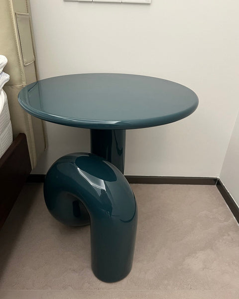 Contemporary Round Side Table, Low Profile Sofa Table, Unique Small End Table, Minimalist Modern Occasional Table, Portable Casual Side Table, Creative Coffee Table, Lightweight Indoor Outdoor Table, Contemporary Side Table-HomePaintingDecor