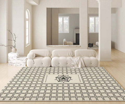 Geometric Modern Rugs for Dining Room, Contemporary Modern Rugs for Living Room, Mid Century Modern Rugs for Interior Design-HomePaintingDecor