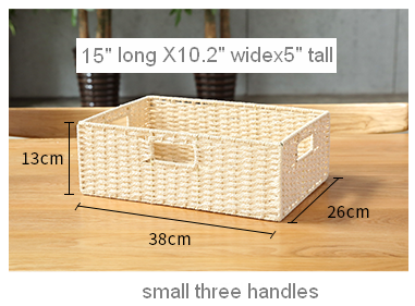 Large Woven Straw Storage Basket, Storage Basket for Bedroom, Rectangle Storage Basket, Picnic Storage Basket, Storage Basket for Toys-HomePaintingDecor