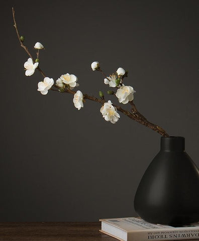 White and Pink Plum Artificial Flowers, Artificial Botany Plants, Silk Flower Arrangement, Plum Flower, Simple Flower Arrangement for Home Decoration-HomePaintingDecor