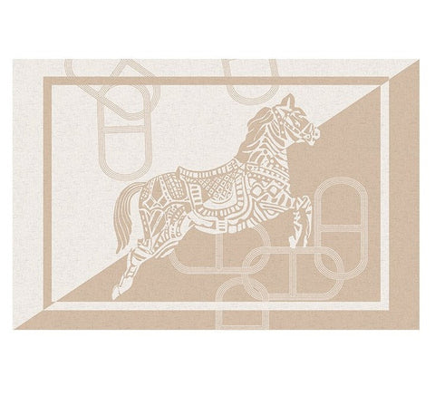 Modern Rugs for Living Room, Horse Contemporary Modern Rugs for Bedroom, Abstract Geometric Modern Rugs, Dining Room Floor Rugs-HomePaintingDecor
