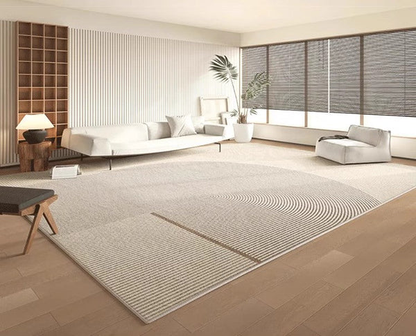 Contemporary Abstract Rugs under Dining Room Table, Large Modern Rugs for Living Room, Mid Century Modern Rugs for Bedroom-HomePaintingDecor
