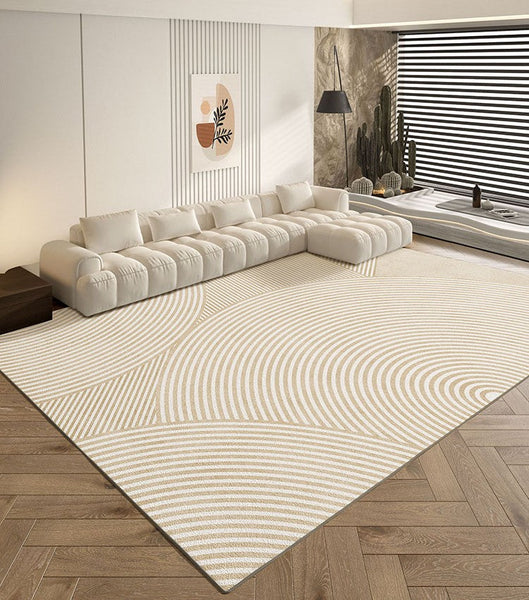 Abstract Modern Rugs for Living Room, Contemporary Modern Rugs Next to Bed, Modern Rugs under Dining Room Table, Simple Geometric Carpets for Kitchen-HomePaintingDecor