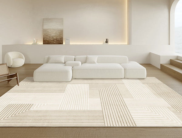 Contemporary Area Rugs for Bedroom, Living Room Modern Rugs, Soft Floor Carpets for Dining Room, Modern Living Room Rug Placement Ideas-HomePaintingDecor
