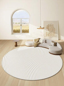 Contemporary Modern Rug Ideas for Living Room, Thick Round Rugs under Coffee Table, Modern Round Rugs for Dining Room, Circular Modern Rugs for Bedroom-HomePaintingDecor